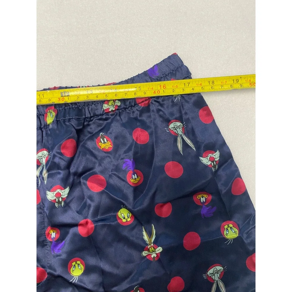 Looney Tunes Silk Boxer Shorts Men's XL Bugs Bunny Tweety Polka Dot Pajama Sleep